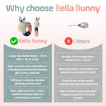 Bella Bunny Baby Rattle Toys - Rattles for Babies 0-6 Months High Contrast Baby Toys for Newborn Gifts - Ultra-Soft Sensory Toy Stick and Circle Baby Rattles 0-6 Months (2-Pack)