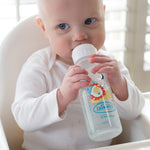 Dr. Brown's Milestones Narrow Sippy Bottle, 100% Silicone Soft Sippy Spout, 8oz/250mL, Lion, 6m+
