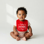 Aiden's Corner Handmade Cute Baby Boy Girl Happy 1st Father's Day Bib