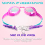 Keary Kids Swim Goggles for Toddler Kids Youth(3-12),Anti-Fog Waterproof Anti-UV Clear Vision Water Pool Goggles