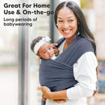 KeaBabies Baby Wrap Carrier - All in 1 Original Baby Carrier Newborn to Toddler Sling, Easy to Wear, Hands Free Bonding, Lightweight, Breathable Infant Wraps (Raven)