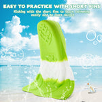 Kids Swim Training Fins, Comfortable Silicone Short Fins for Lap Swimming Flippers, Travel Size Flipper for Kids with Mesh Bag