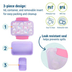Wildkin Reusable Food Container for Kids – Airtight, Leak Resistant, Dishwasher Safe - Unicorn