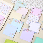 Saypacck 9 Pads Wildflower Sticky Notes 3x3 Inch Cute Self Stick Notepads Notes Adhesive Memo Pad Office Decor Gifts for Students School Teacher Meeting Office Supplies