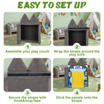 ComfyKit 4 Pcs Play Panel for Kids Couch Foam Sofa,Children Home Play Modular Couches Panel for Toddler(Play Couch not Included)