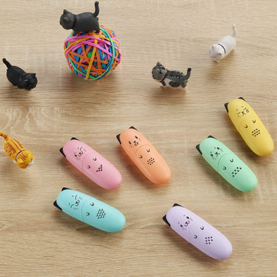 enlegend 6 pieces Cat Shape Cute Mini Highlighter Pen Pastel Color Chisel Tip Kawaii Kids Stocking Stuffers Gift Highlighter Marker