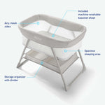 Graco DreamMore Bedside, Newborn, Travel, Portable Bassinet for Newborn Babies to 6 Months, Willow
