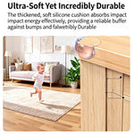 Extra Large Ultra Safe Baby Corner Protector Cover - 16 Piece Furniture Clear Corner Protector, Super Adhesive, Easy to Install Child Safe Set (Clear Round)