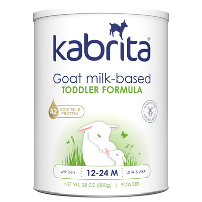 Kabrita goat milk-based toddler formula can on a white background