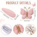 choicbaby 24pcs Toddler Hair Clips Small Knitted Snap Hair Clips Non Slip Wrapped Butterfly Hair Barrettes Accessories for Toddler Baby Girl Infant Kids