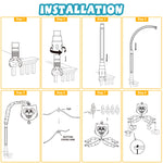 SUMWE Baby Crib Mobile with Music and Lights for Boys Musical Mobile Animals for Crib Bassinet Girls Toys Hanging Portable Safari Nursery Decor Blue