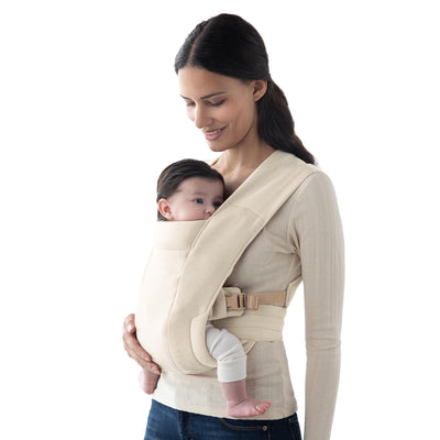 Ergobaby Embrace Newborn Baby Carrier for Infants 0-12 Months (7-25 lbs) - Ergonomic 2-Position Infant Carrier with Head and Neck Support, Hip-Healthy Positioning - Cream