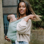Boba Baby Wrap Carrier – Original Baby Sling Carrier for Newborns (7–35 lbs), Soft, Secure, Hands-Free & Ergonomic, Ideal for Comfortable Bonding, New Parents (Sage Green)