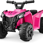 Best Choice Products 6V Kids Ride On Toy, 4-Wheeler Quad ATV Play Car w/ 1.8MPH Max Speed, Treaded Tires, Rubber Handles, Push-Button Accelerator - Hot Pink