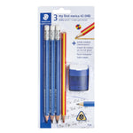 STAEDTLER My First Norica Triangular Learner's Pencil + Sharpener, #2 HB, Easy-Grip 3-Sided Design for Beginning Writers, Pre-Sharpened Pencils