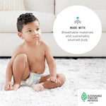 Amazon Brand - Mama Bear Plush Protection Diapers - Size 6, One Month Supply, Hypoallergenic Premium Disposable Baby Diapers, 100 Count (Pack of 4), White and Cloud Dreams