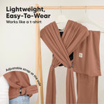 KeaBabies Baby Wrap Carrier Ring Sling - Easy to Wear, Adjustable D-Lite Baby Carrier Newborn to Toddler, Infant Carrying Shirt, Hands Free Bonding, Breathable Fabric Wearing Wrap (Terracota)