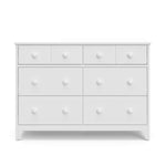 Storkcraft Moss 6 Drawer Dresser (White) – GREENGUARD Gold Certified Nursery Dresser, Safety-Focused Interlocking Drawer System, Chest of Drawers for Bedroom, Wood Craftsmanship