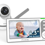 Baby monitor with camera and display showing a baby on a white background