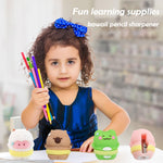 Cute Pencil Sharpeners Set of 4 - Manual Handheld Sharpeners for Kids, Students, Classroom, Fun Novelty School Stationery, Office Supplies (Style 2)