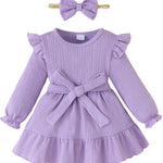 Mioglrie Baby Girl Dress Toddler Girls' Dresses 3 6 9 12 18 24 Months 2t 3t Girls Clothes Fall Winter Outfits