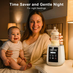 Bottle Warmer, 10-in-1 Fast Heating Bottle Warmer with Accurate Temp Control, Defrost, Sterilize, Keep Warm & Food Heating, for All Bottles, Breastmilk & Formula, with Night Light & LED Display