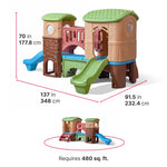 Step2 Clubhouse Climber Playset for Kids, Jungle Gym with Elevated Playhouse, Outdoor Backyard Playground Set, Two Toddler Slides, Ages 2 to 6 Years Old