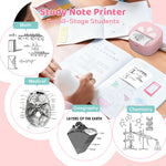HKHKPI Mini Sticker Printer Thermal Sticker Maker Machine,Bluetooth Print Pods for Kids Teens Gifts,Pocket Printpod Portable Impresora for Phone,Note Buddy,Photo,Custom Sticker,Scrapbook-Pink