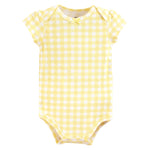 Hudson Baby Unisex Baby Cotton Bodysuits, Citrus Mint, 3-6 Months