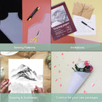 Tracing Paper 8.5x11 inch, 100 Sheets Transparent Vellum Paper for Tracing Pads, 38lb/60gsm Translucent Tracing Paper for Pencil, Marker and Ink，Trace Images, Sketch, Preliminary Drawing, Overlays.