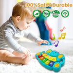 Baby Music Toys 12-18 Months, Animal Baby Piano Musical Light Infant Toys Toddlers Early Education Birthday Gift for 1 2 Year Old Girls Boys (Elephant)