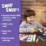 Skillmatics Scissor Skills Activity Book - Snip, Snip, Art & Craft Kit for Kids, 2 Child-Safe Scissors, 25 Fun Activities, TikTok Viral Sensation, Gifts for Girls & Boys Ages 3, 4, 5, 6, 7