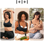 Momcozy Pumping Bra for Wearable Breast Pump, Nursing & Pumping Bra in One, Hands Free Pump Bra Suitable for M5, S12 Pro, etc Black