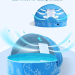 Hikiddy Foldable Kiddie Pool with Canopy: 31.5in/ 47in /63in for Baby Toddler Kids Family - Summer Water Play Pool with Shade - Portable for Outdoor Backyard Beach (Blue-Blue, 47in)