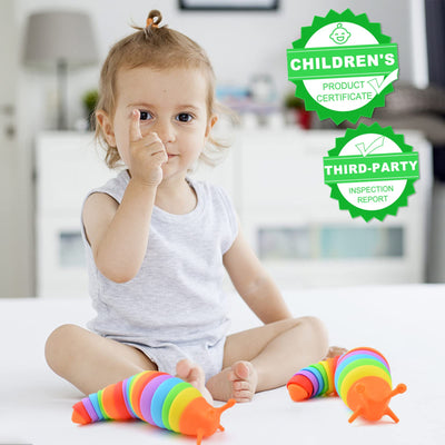 Cevioce Easter Basket Stuffers for Toddlers Kids Fidget Slug Toy, Sensory Slug Fidget Toy for Kids & Adults, 1 PC Cute Autism Sensory Toys for Autistic Children Easter Gifts for Girl Boy Birthday