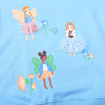 Toddler Girls Sweatshirt Long Sleeve Shirt Spring Fall Winter Clothes Cotton Cute Crewneck Pullover Sweater Top Outfits Clothing Blue Fairy 3t