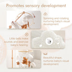 EERKEOD Baby Crib Mobile Bear Nursery Mobile for Boys Girls Teddy Velvet Mobile Nursery Decor for Infant Bedroom Hanging Baby Mobile for Bassinet Newborn Baby Gift（Brown Bear）