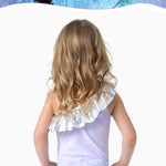 Disney Frozen Girls Swimsuits Elsa Ruffle One Piece Bathing Suits Sport Summer Beach Swimwear Light Purple Quick Dry for Toddler Girls Size 3-4T