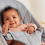 BabyBjörn Bouncer Bliss, Light Gray, Woven, Petal Quilt | 2-in-1 Adjustable Baby Bouncer Seat and Toddler Chair, Newborn to Toddler (8-29 lbs), 4 Positions, Lightweight & Portable