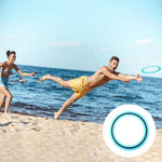 Seenelling 4 Pack Flying Disc 11 Inch Flying Ring Bulk for Backyard Beach Sport Outdoor Soft Discs for Beach Pool Backyard Camping Activities Sport Playing Toss Gift (Cyan,Blue,Yellow,Red)