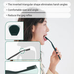DEARCUS Tongue Scraper with 3 Replaceable Heads for Up to 9 Months - Soft BPA-Free TPE Tongue Cleaner, Designed to Reduce Gag Reflex, Helps Freshen Breath & Remove White Coating (White)