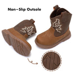 Ahannie Toddler Cowboy Boots Boys Girls Western Boots with Hook Loop