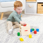 Melissa & Doug Shape Sorting Cube - Classic Wooden Toy With 12 Shapes Classic Kids Toys, Wooden Toddler Toys, Shape Sorter For Toddlers Ages 2+