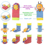 Bloobloomax Baby Rattles Toys for 0-12 Month, Infant Girl Boy Toys for Babies 3-6 Months, Newborn Hand & Foot Toys for 0 to 9 Months, Baby Shower Gifts Set with Wrist Rattle Socks