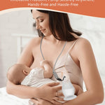 HORIGEN Manual Breast Pump for Breastmilk, 4 Ounce BPA-Free & Food Grade, Portable Leak-Proof Lid & Suction Base Silicone Wearable Hand Pump Collectors for Expressing Milk, Home, Work, Travel
