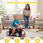 Costzon Toddler Ride On Toys, Foot-to-Floor Sliding Car with Steering Wheel, Music & Under-Seat Storage, Kids Push Ride-Ons, Baby Ride On Toys for Boys Girls 19-36 Months (Police Theme)