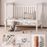 Yoofoss Baby Crib Sheets 2 Pack for Boys and Girls - 52x28 Fitted Crib Sheet Neutral Fits for Standard Crib and Toddler Mattress, Ultra Soft Breathable Microfiber Animal World