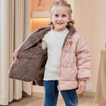 Enlifety 6M-5T Baby Toddler Winter Fleece Coat Boys Girls Cute Bear Ear Hooded Jackets with Pockets