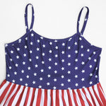 GINKANA 4th of July Dress Maternity Dress Spaghetti Straps American Flag Summer Maternity Swing Dress,American Flag 2,S