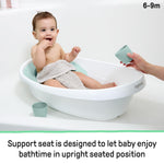 Ingenuity Room to Soak 4-in-1 Baby Bath Tub, Newborn to Toddler, Adjustable Full Coverage Sling, Supportive Seat, Includes 2 Pour & Rinse Cups, Easy Release Drain Plug, 0M+